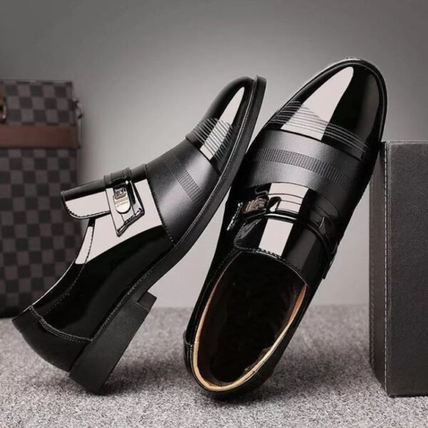 Men’s Pointed Toe Formal Leather Shoes for Men Black