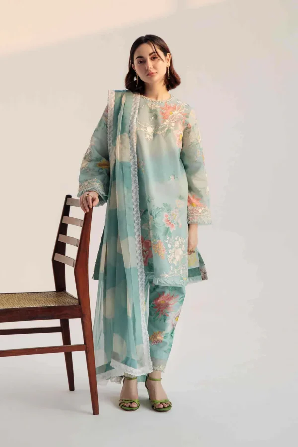 Pakistani Zara Shahjahan Unstitched Boulder Three Piece - Image 3